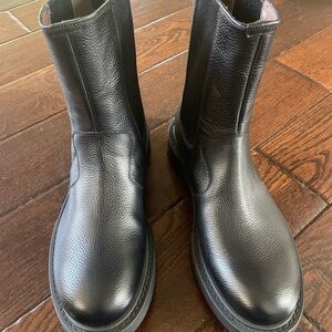 Salvatore Ferragamo Black Leather Men's Boots